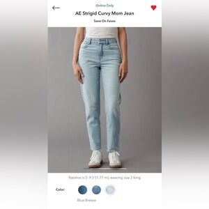 AE Curvy Strigid Mom Jeans